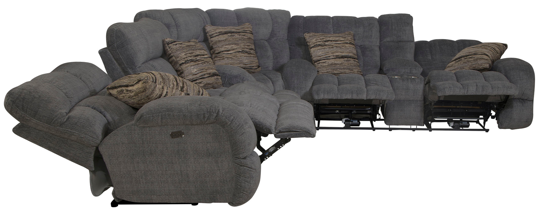 Ashland - Reclining Sectional With 4 Lay Flat Reclining Seats
