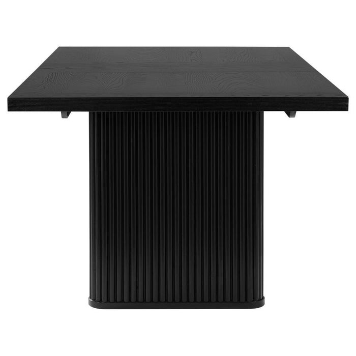 Catherine - Rectangular Double Pedestal Dining Table - Black
