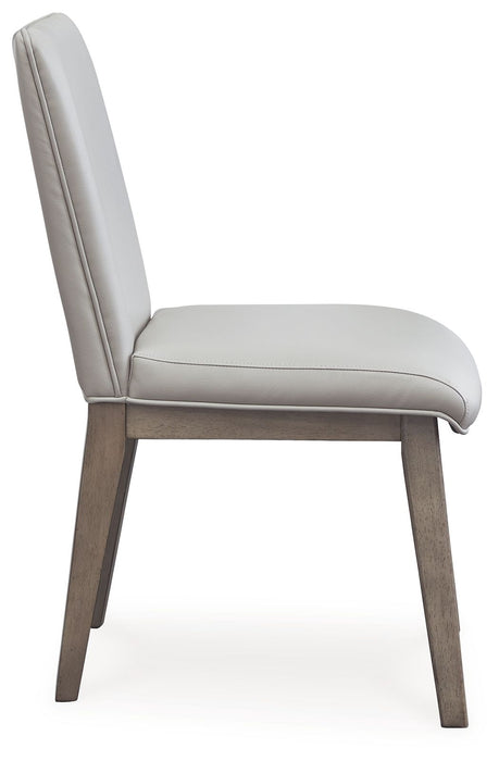 Loyaska - Grayish Brown - Dining Upholstered Side Chair (Set of 2)