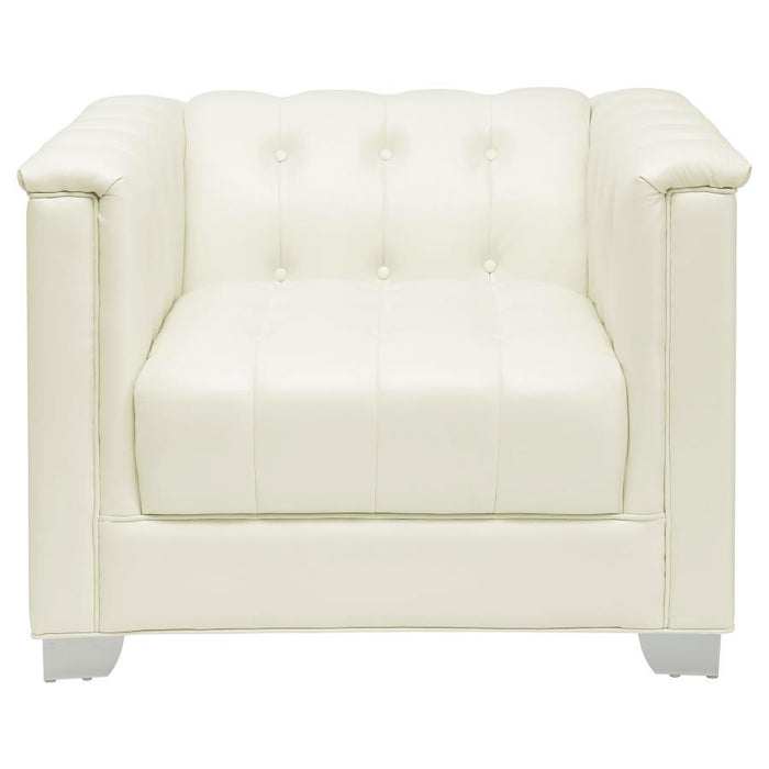 Chaviano - Tufted Upholstered Chair - Pearl White