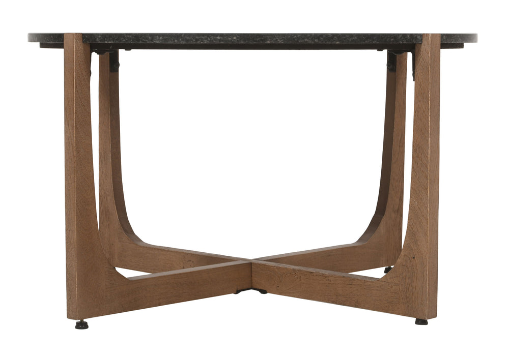 Campbell - Cocktail Table - Natural / Black Marble