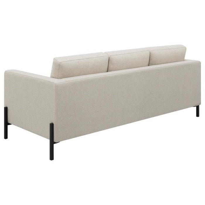 Tilly - 3 Piece Upholstered Track Arms Sofa Set - Oatmeal
