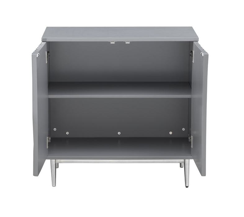 Storme - Two Door Cabinet - Glossy Gray