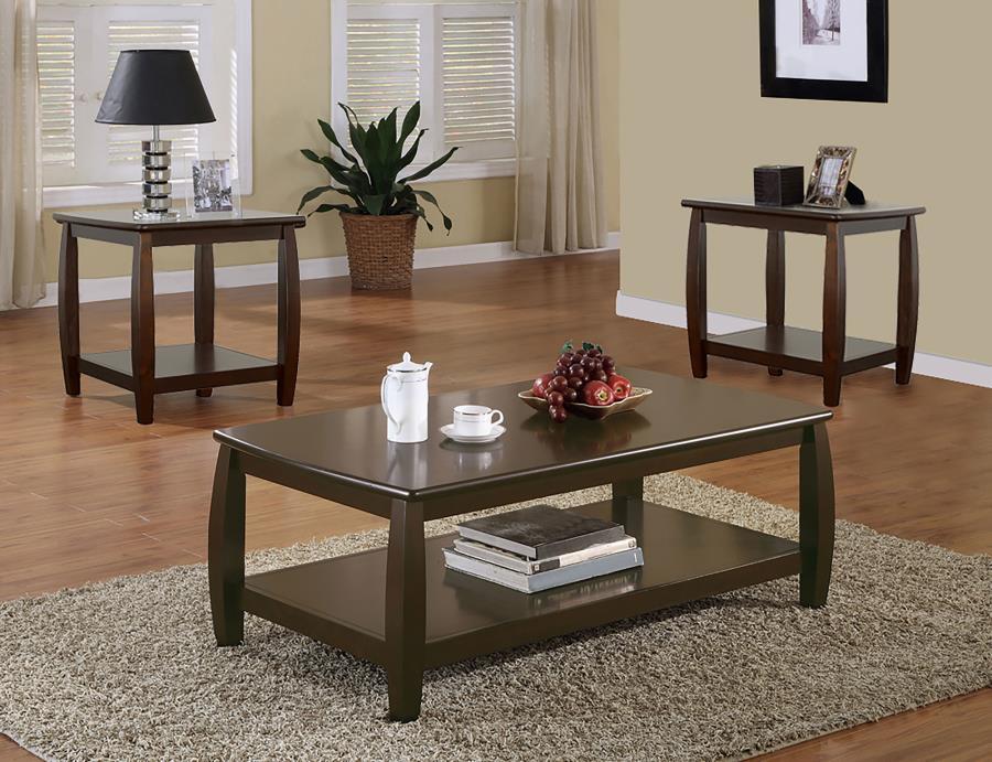Dixon - Rectangular Coffee Table With Lower Shelf - Espresso
