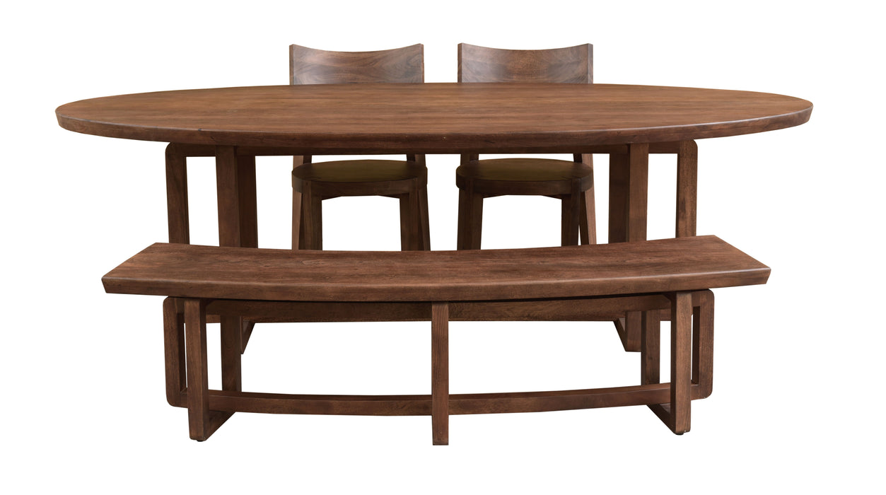 Arcadia - Oval Dining Table (2 Cartons) - Vinegar Brown