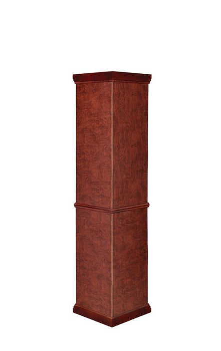 Appledale - 6-Shelf Corner Curio Cabinet - Medium Brown