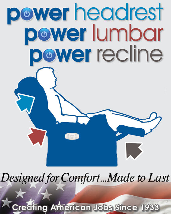 Wembley - Power Headrest With Lumbar Lay Flat Reclining Console Loveseat