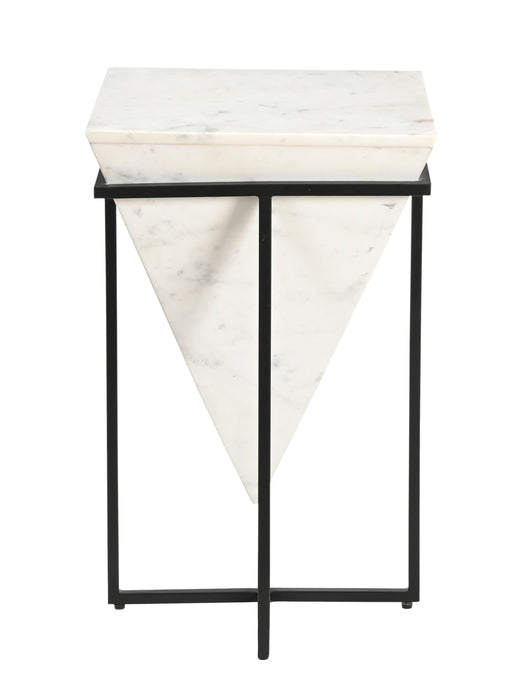 Hyperion - Accent Table - White / Gold