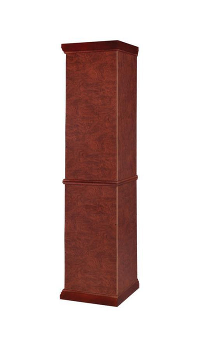 Appledale - 6-Shelf Corner Curio Cabinet - Medium Brown