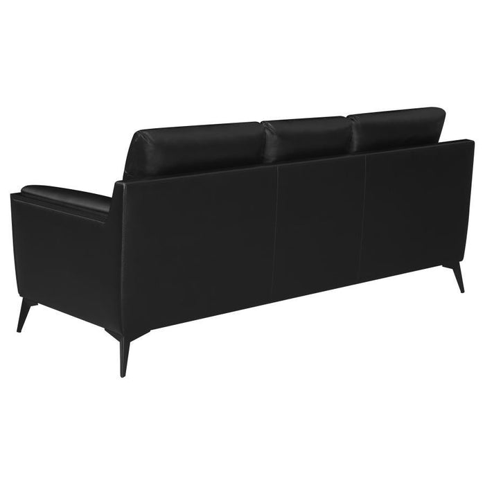 Moira - Upholstered Tufted Sofa With Track Arms - Black