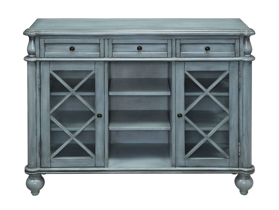 Delta - Three Drawer Two Door Credenza - Mabry Mill Burnished Blue