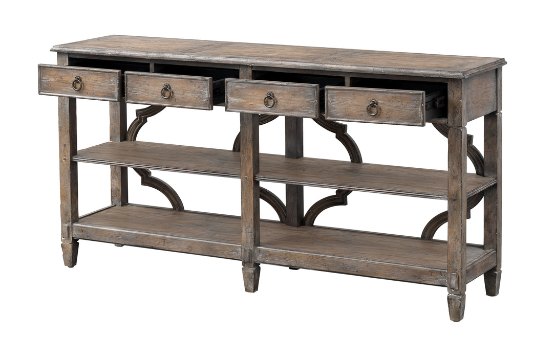 Brees - Four Drawer Console - Bostwick Brown