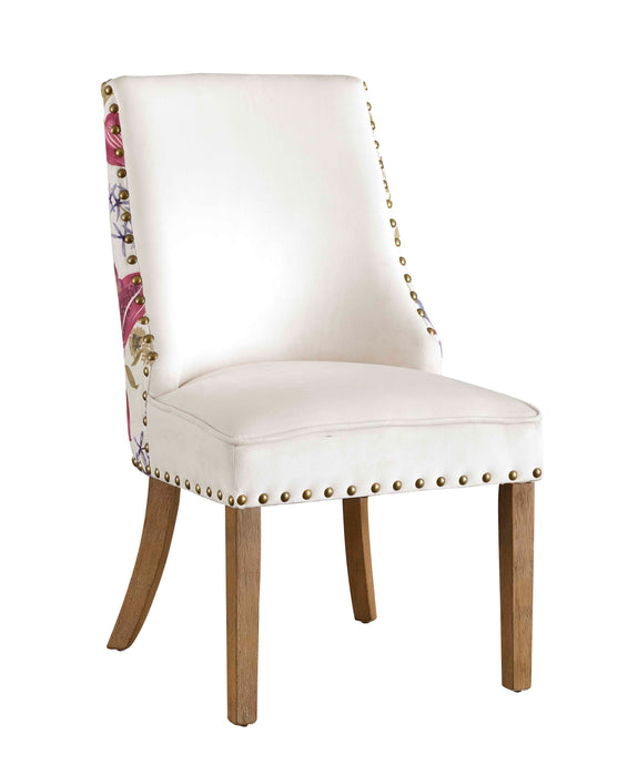 Zahara - Accent Dining Chairs (Set of 2) - Toffee Brown / White / Floral