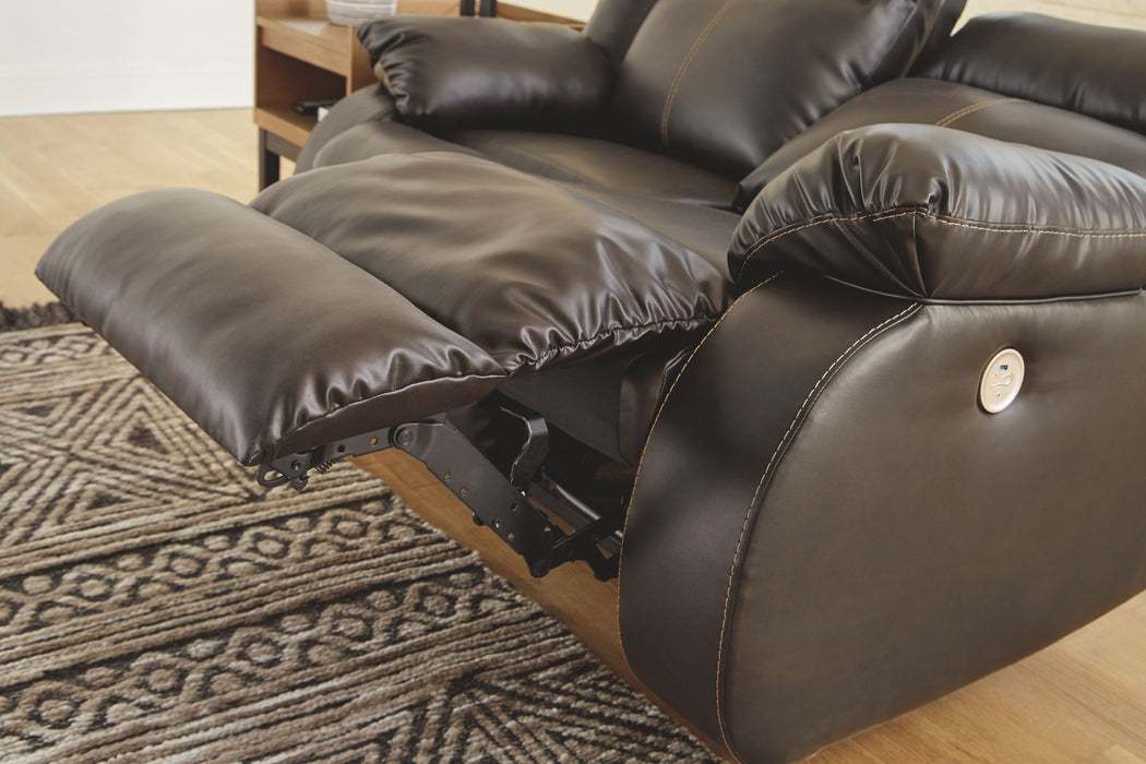 Denoron - Chocolate - Reclining Power Sofa
