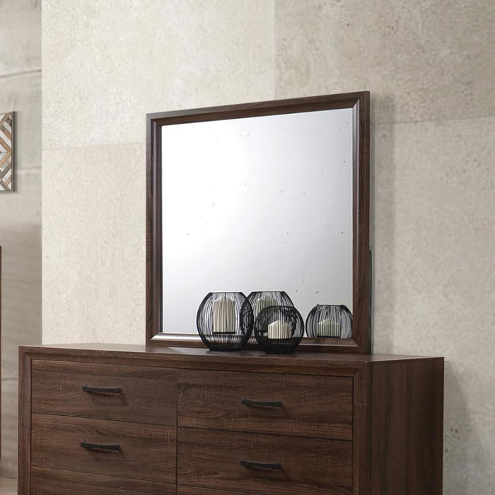 Brandon - Framed Dresser Mirror - Medium WArm - Brown