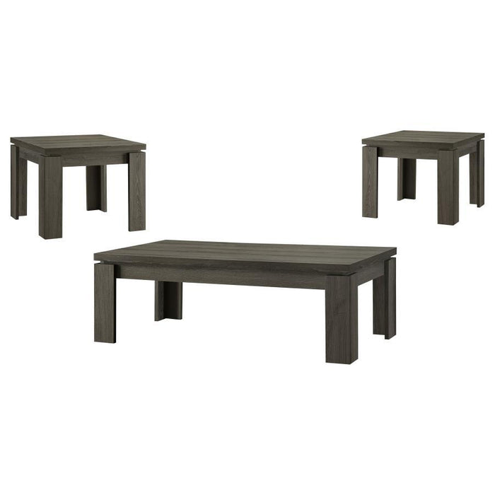 Cain - 3-Piece Occasional Table Set - Weathered Gray