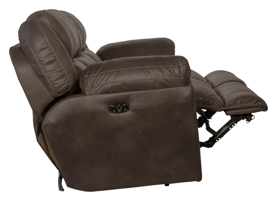 Ferrington - Power Lay Flat Reclining Sofa with Power Adjustable Headrest & Lumbar