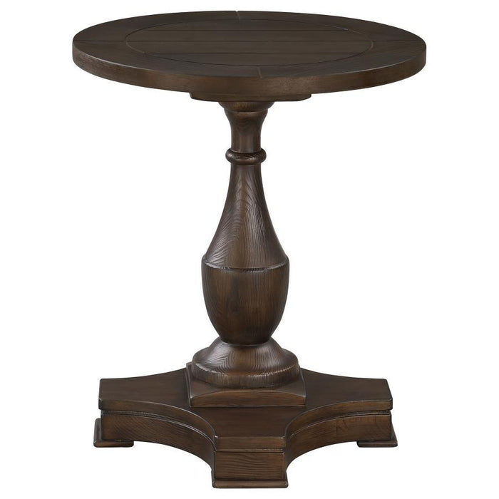 Morello - Round End Table With Pedestal Base - Coffee
