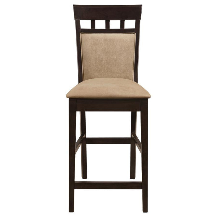 Gabriel - Upholstered Counter Height Stools (Set of 2) - Cappuccino And Beige