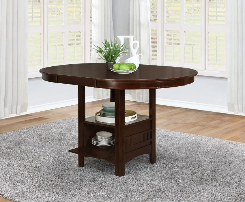 Lavon - Oval Counter Height Table - WArm - Brown