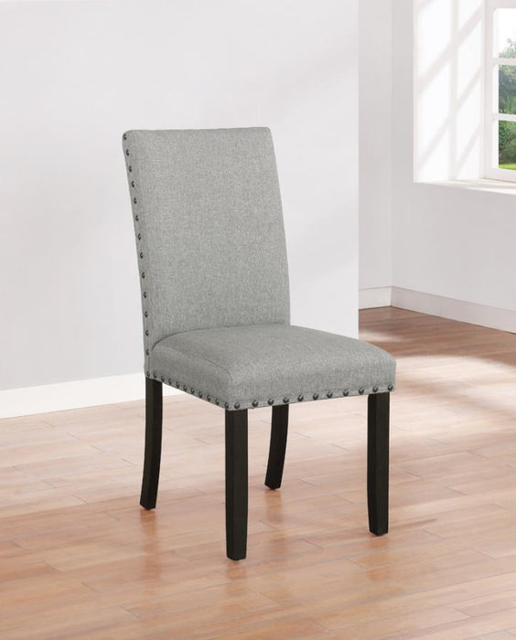 Kentfield - Solid Back Upholstered Side Chair (Set of 2) - Pearl Silver