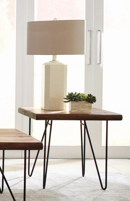Adrian - Square End Table - Light Brown