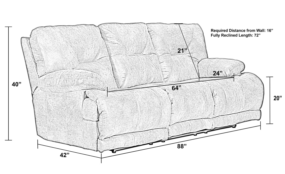 Voyager - Power Lay Flat Reclining Sofa