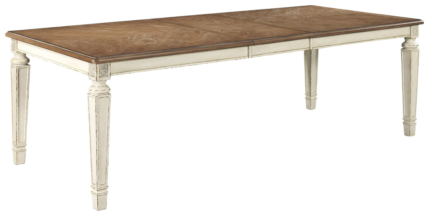 Realyn - Chipped White - Rect Dining Room Ext Table