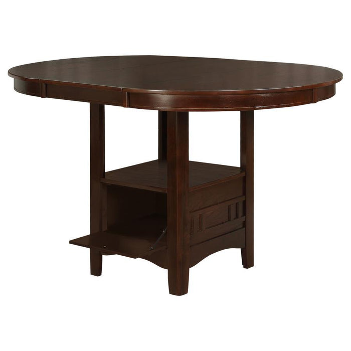 Lavon - Oval Counter Height Table - WArm - Brown
