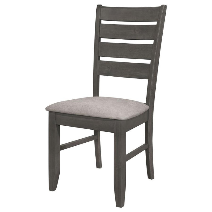 Dalila - Ladder Back Side Chair (Set of 2) - Grey and Dark Grey
