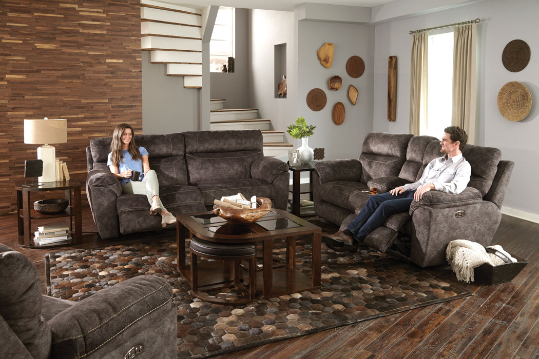 Sedona - Power Hdrst With Lumbar Lay Flat Reclining Console Loveseat With Storage & Cupholders