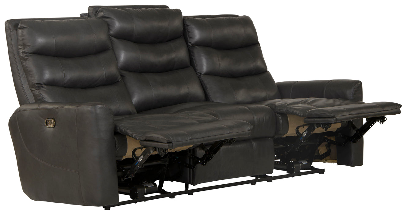 Bosa - Power Reclining Sofa - Charcoal - Leather