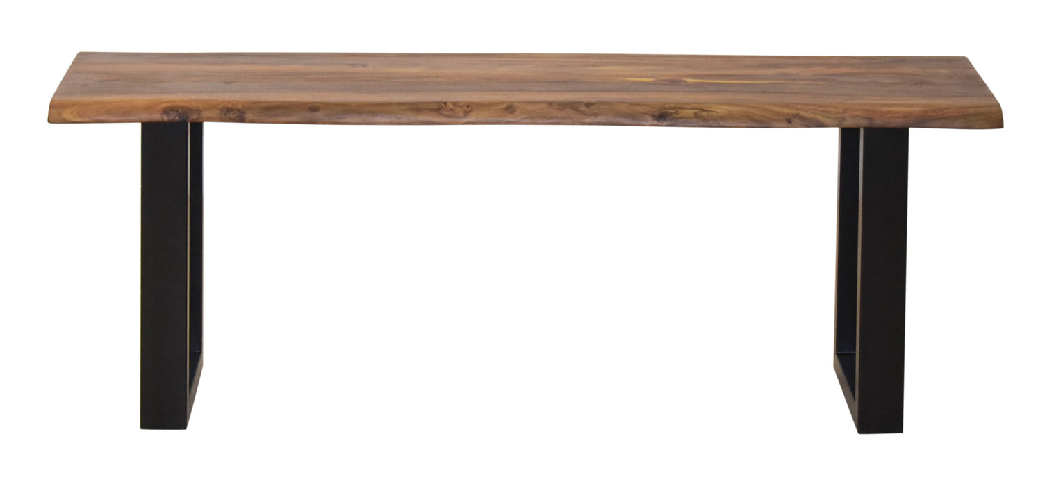 Brownstone III - Counter Height Dining Bench - Nut Brown