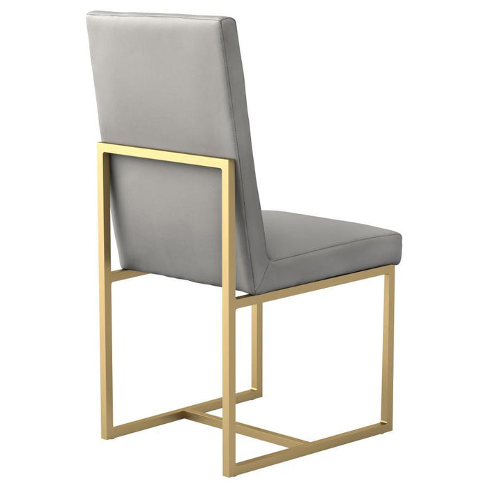 Conway - Upholstered Dining Chairs (Set of 2) - Gray And Aged Gold