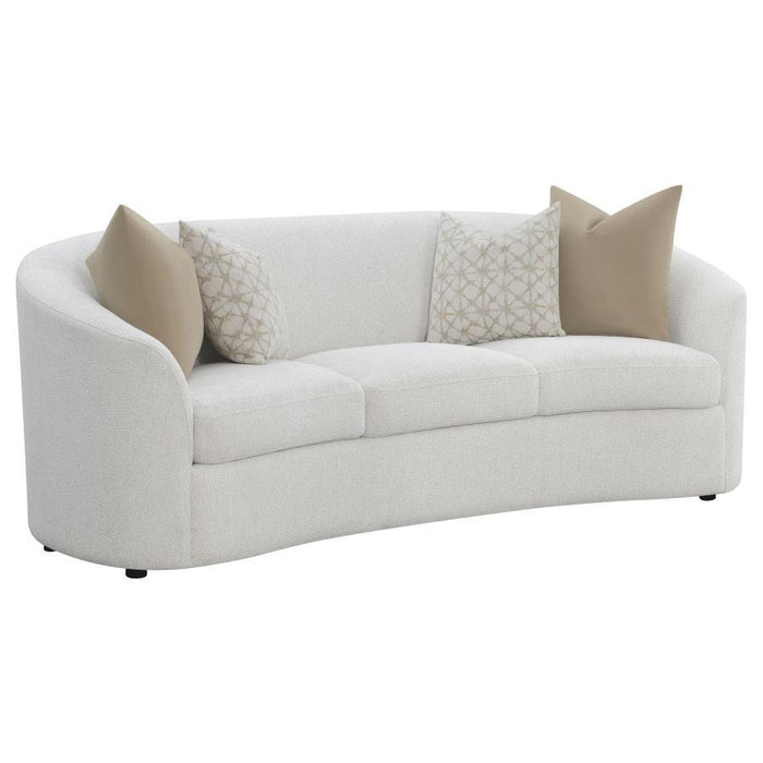 Rainn - 3-Piece Upholstered Tight Back Living Room Set - Latte