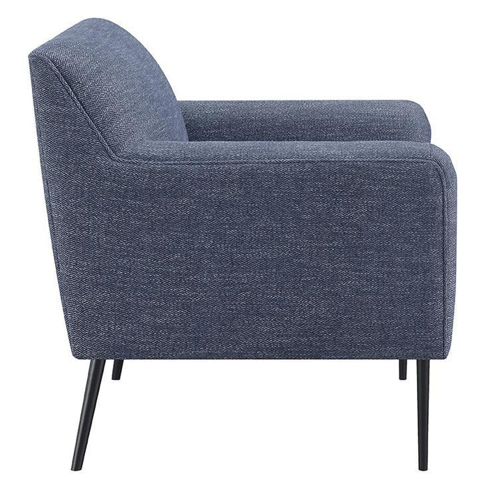 Darlene - Upholstered Tight Back Accent Chair - Navy Blue