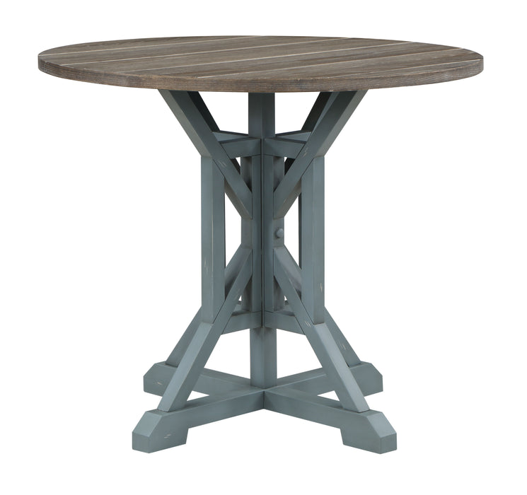 Bar Harbor - Round Counter Height Dining Table - Blue
