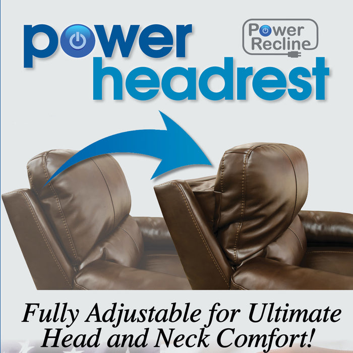 Ferrington - Power Lay Flat Reclining Console Loveseat with Power Adjustable Headrest
