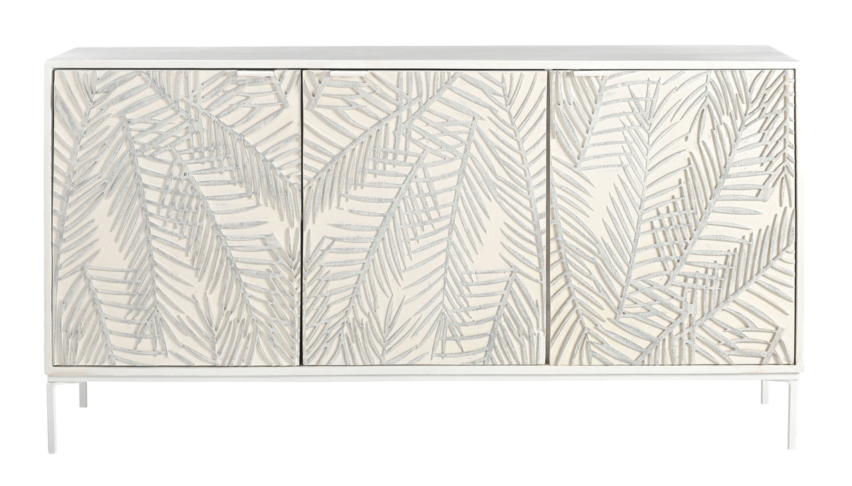 Cloudfield - Three Door Credenza - Weathered White