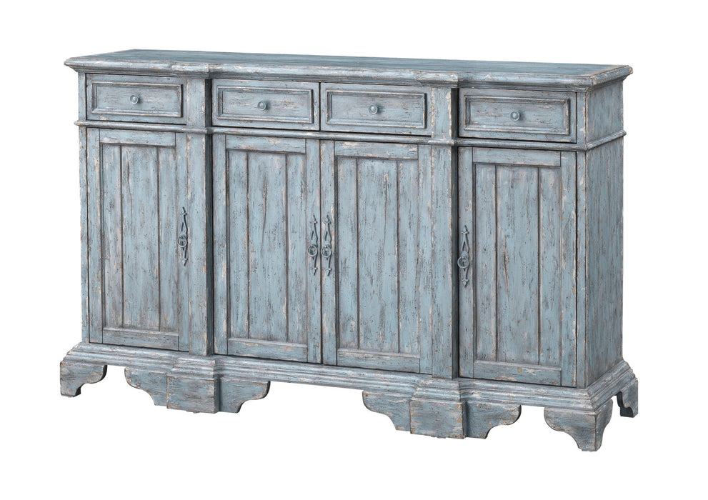 Shara - Four Drawer Four Door Credenza - Bethany Aged Blue