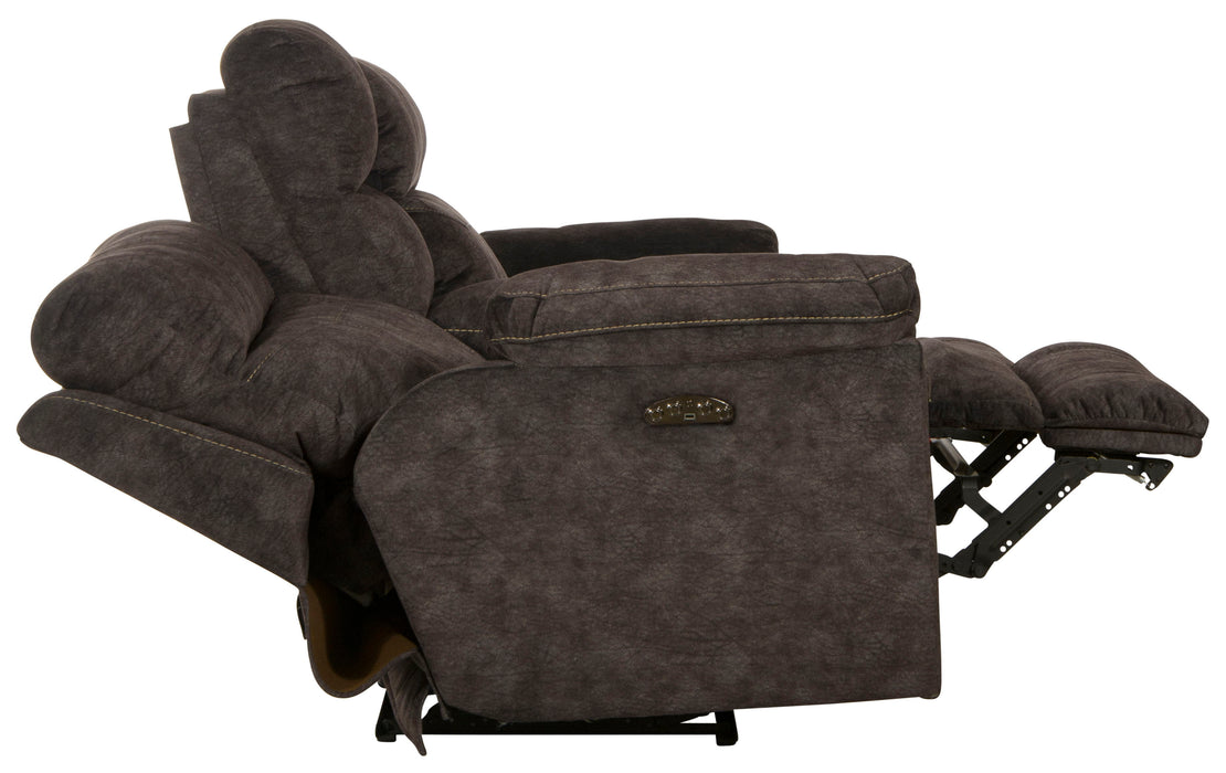 Sedona - Power Headrest Lay Flat Reclining Console Loveseat With Storage & Cupholders